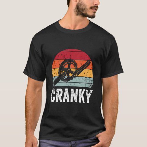 Funny Vintage Cranky Bike Bicycle Rider Cycling Lo T_Shirt