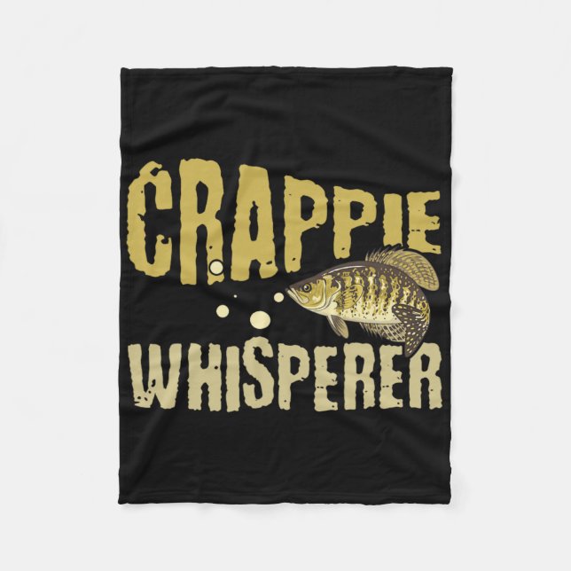 Funny Vintage Crappie Whisperer Fishing  Fleece Blanket (Front)