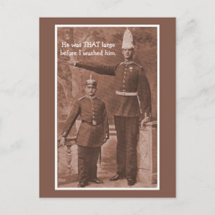 Funny vintage customizable military postcard