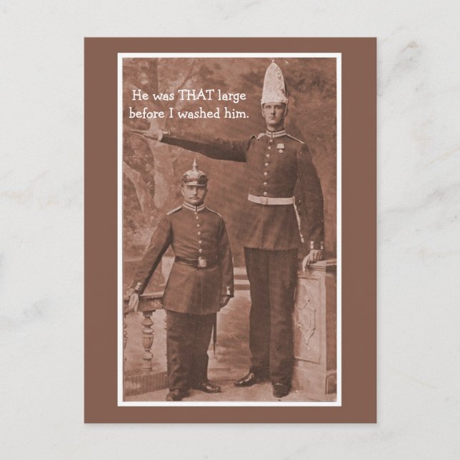 Funny vintage customizable military postcard (Front)