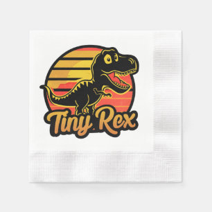 Funny Vintage Dinosaur Trex at Sunset Tiny Rex Napkins