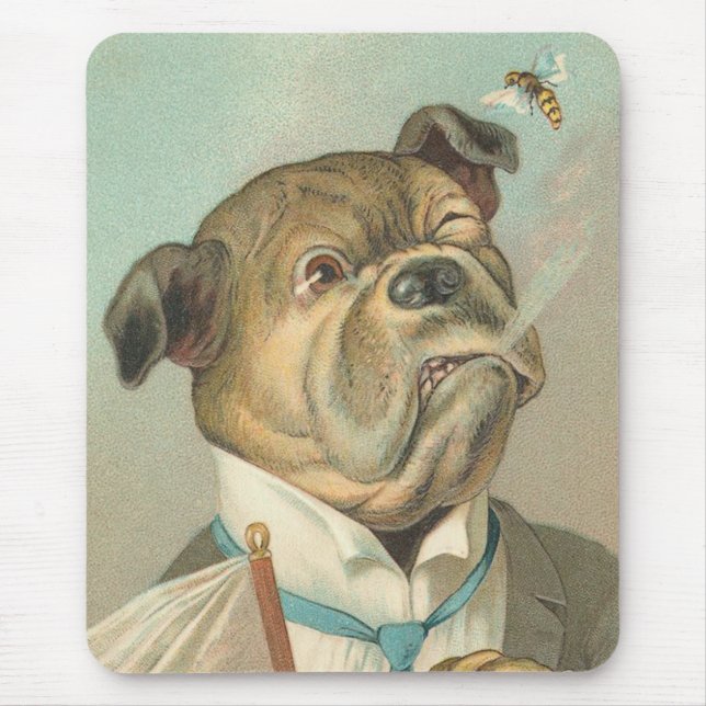 Funny Vintage Dog Mouse Pad (Front)