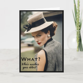Funny Vintage Fashion BFF Birthday Card