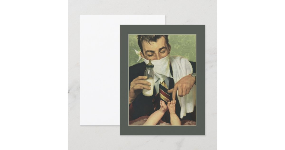 Funny Vintage Father S Day Dad Changing Diapers Zazzle