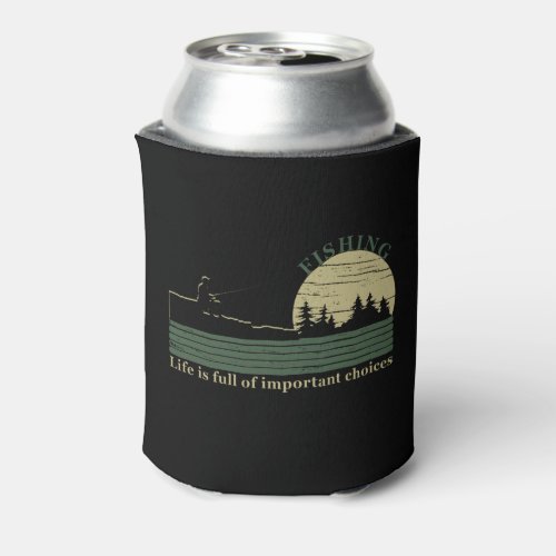 Funny vintage fishing can cooler