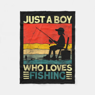 Funny Vintage Fishing Jokes Boys Fisherman B Fi-sh Fleece Blanket