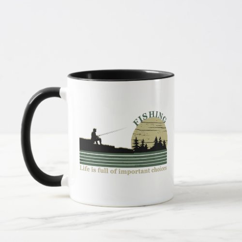 Funny vintage fishing mug