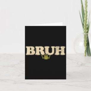 Funny Vintage Frog Attitude Meme - Bruh Frog Card