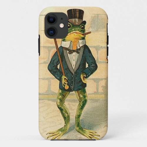 Funny Vintage Frog iPhone 11 Case