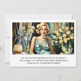 Funny Vintage Glam Art Deco  Invitation