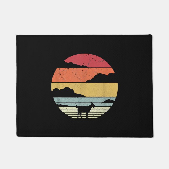 Funny Vintage Goat Gift Doormat (Front)