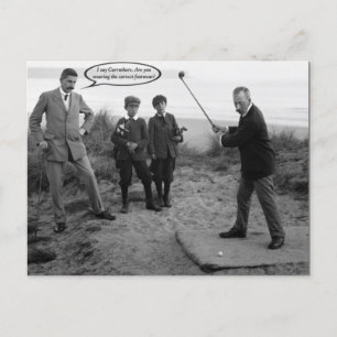 Funny Vintage Golf Postcard