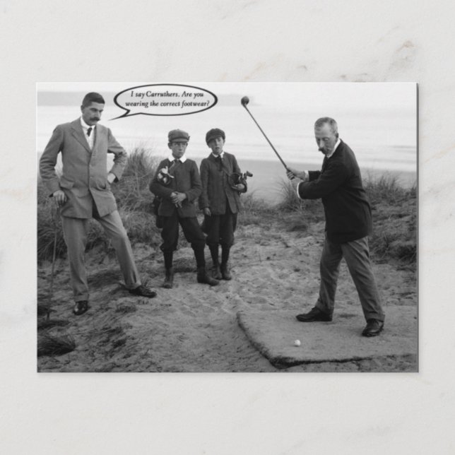 Funny Vintage Golf Postcard (Front)
