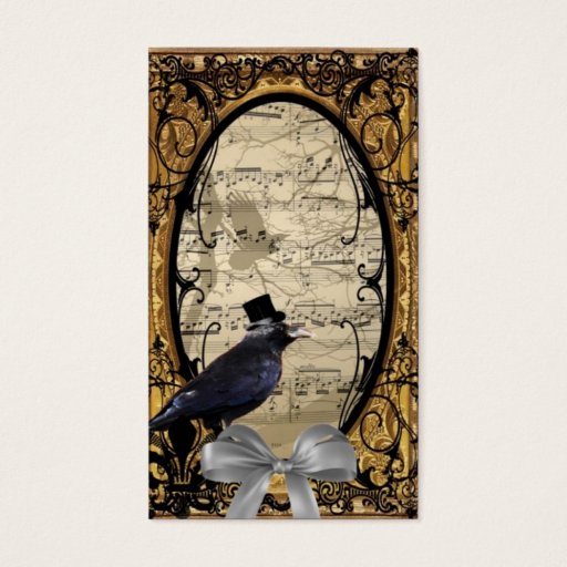 Customizable Funny vintage Gothic steampunk crow Business Cards
