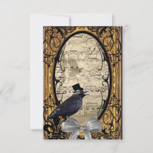 Funny vintage Gothic wedding crow (Front)