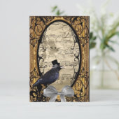 Funny vintage Gothic wedding crow (Standing Front)