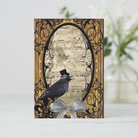 Funny vintage Gothic wedding crow (Standing Front)