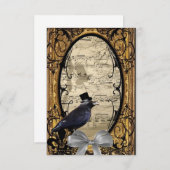 Funny vintage Gothic wedding crow (Front/Back)