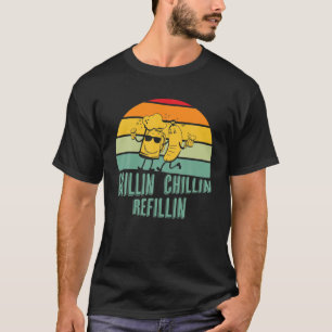 Funny Vintage Grill Dad - Grilling Chilling Refill T-Shirt