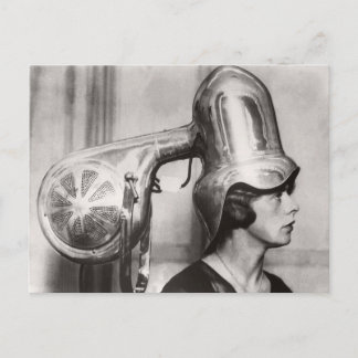 Funny Vintage Hairdryer Postcard
