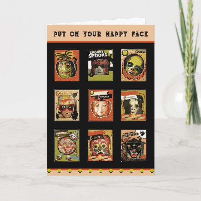 Funny Vintage Halloween Card (Front)