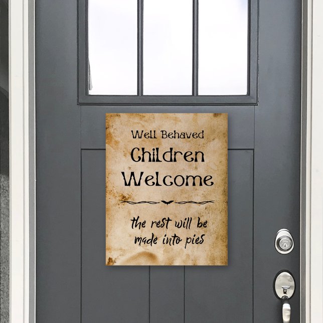Funny Vintage Halloween Welcome Children Foam Board (Creator Uploaded)