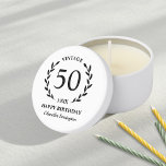Funny Vintage Happy Birthday Custom Text Any Year Mini Candle Favors<br><div class="desc">A fun candle for those "Vintage" birthday years. This candle reads "Vintage 50" but easily change to any birthday year - 40,  50,  60,  70,  80,  etc. Add the birthday person's name and birth year. These make great party favors for your guest.</div>