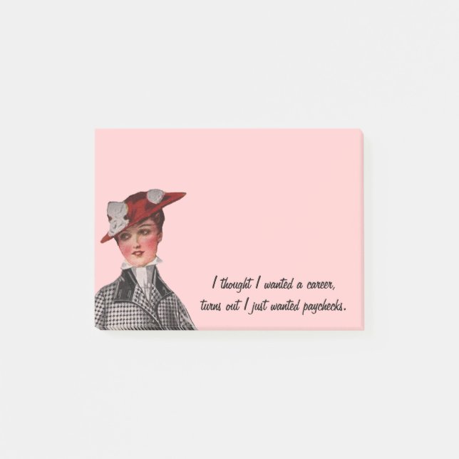 Funny Vintage Humor Post-it Notes (Front)