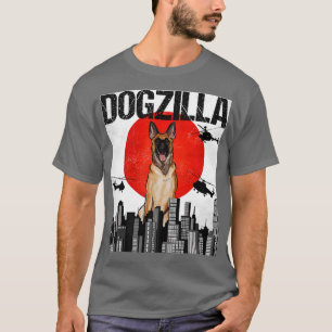 Funny Vintage Japanese Dogzilla Belgian Malinoi  T-Shirt