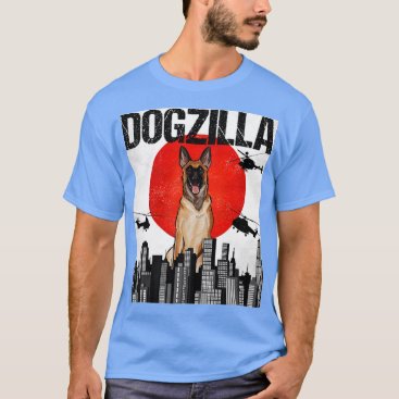 Funny Vintage Japanese Dogzilla Belgian Malinoi  T-Shirt
