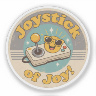 Funny Vintage Joystick of Joy Retro Design Sticker