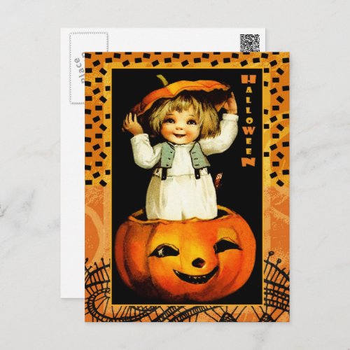 Funny Vintage Kid Halloween Postcards