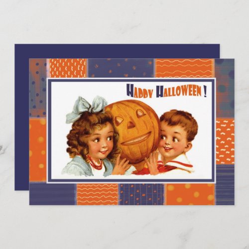 Funny Vintage Kids Halloween Party  Invitation