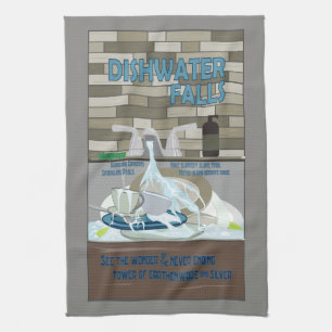 Funny Vintage Kitchen Travel Design Towel