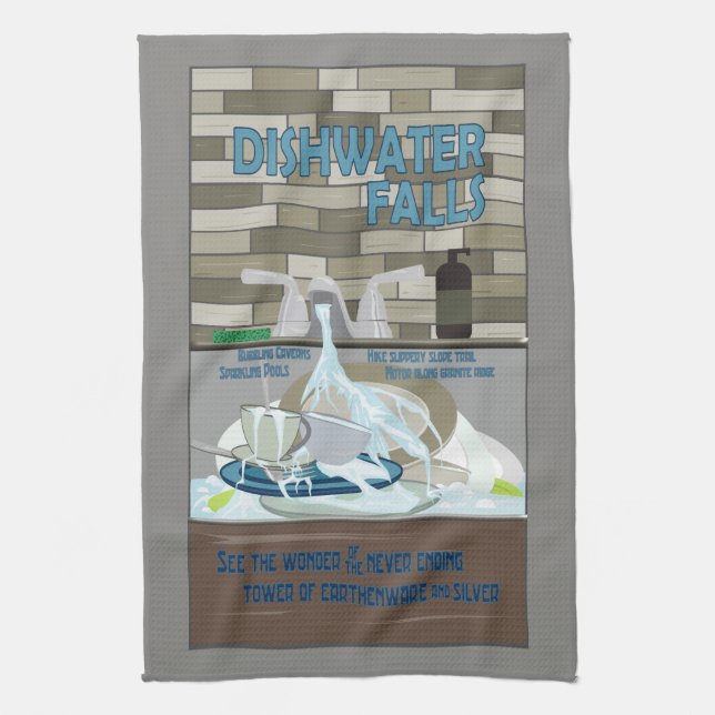 Funny Vintage Kitchen Travel Design Towel (Vertical)