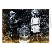 Funny Vintage Love Picture Card (Front Horizontal)