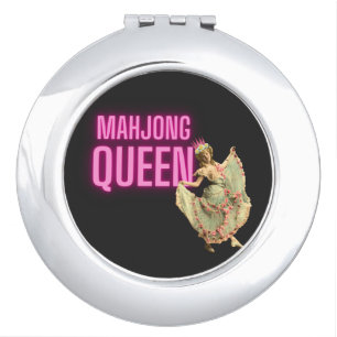 Funny Vintage Mahjong Queen Compact Mirror