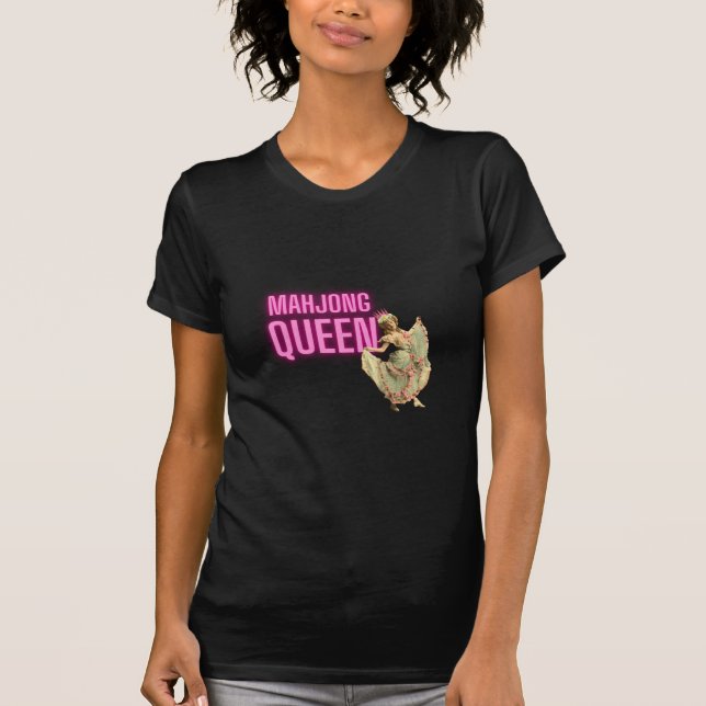 Funny Vintage Mahjong Queen T-Shirt (Front)