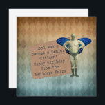 Funny Vintage Male Fairy Senior Birthday Card<br><div class="desc">Add a whimsical twist to milestone celebrations with this funny vintage male fairy senior birthday card! Featuring a delightfully quirky illustration of an old-fashioned gentleman fairy, this card is perfect for adding humor to any senior’s special day. Whether it's for a dad, grandpa, uncle, or friend turning 50, 60, 70...</div>