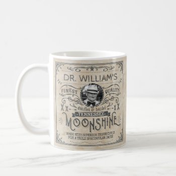 Funny Vintage Moonshine Hillbilly Medicine Custom Coffee Mug by FunnyTShirtsAndMore at Zazzle
