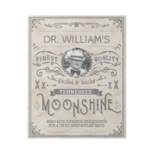 Funny Vintage Moonshine Hillbilly Medicine Custom Gallery Wrap