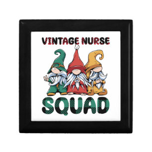 Funny Vintage Nurse Squad Nursing Gnomes Gift Box