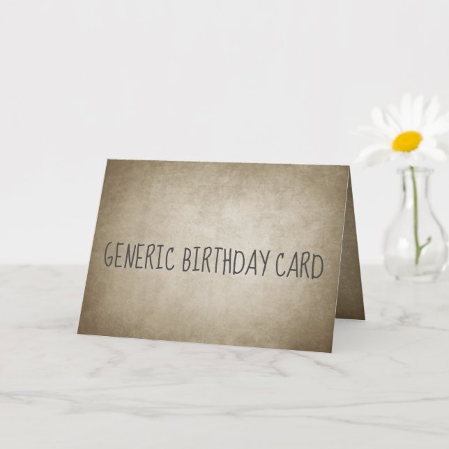 Funny Vintage Paper Generic Birthday Card (Small Plant)