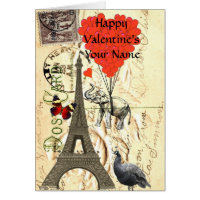 Funny  vintage Paris Valentine's Card