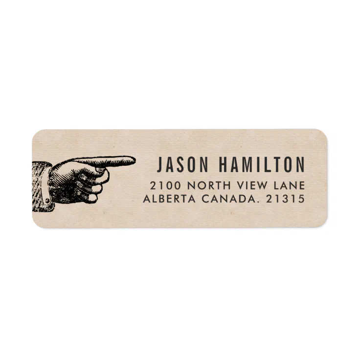 Funny Vintage | Personalized Return Address Label | Zazzle