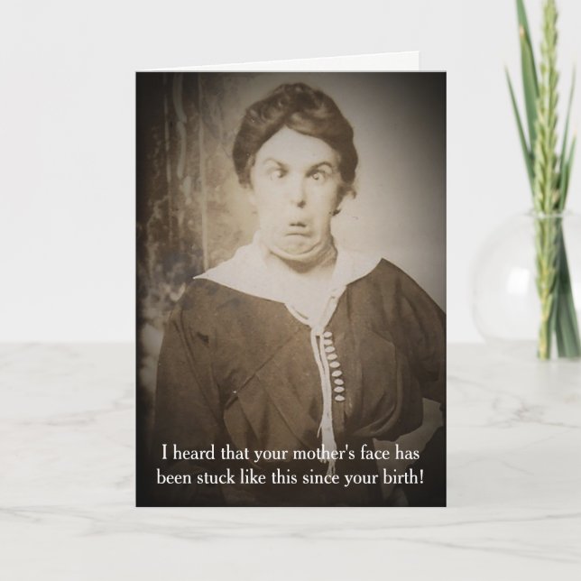 Funny Vintage Photograph Birthday Card (Front)