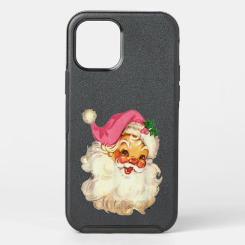 Funny Vintage Pink Santa Claus Pink Christmas Desi OtterBox Symmetry iPhone 12 Pro Case