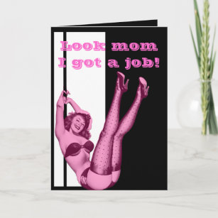 Funny vintage pinup girl mothers day card
