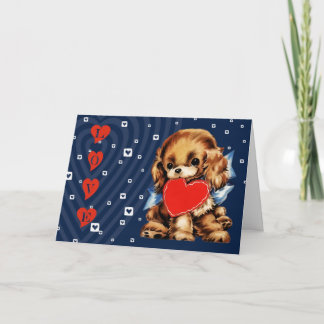 Funny Vintage Puppy Valentine's Day Greeting Cards