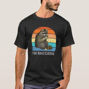 Funny Vintage Raccoon Design For Men Women Raccoon T-Shirt